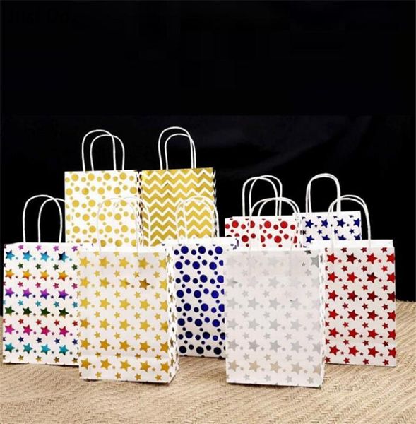 gold foil dots wave stars christmas wedding birthday party paper gift bags festival white paper bags with handle
gold foil dots wave stars christmas wedding birthday party paper gift bags festival white paper bags with handle