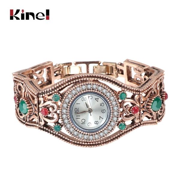 kinel turkish bracelet watches antique gold color vintage bracelets bangles for women clock hollow wrist joias, Black
kinel turkish bracelet watches antique gold color vintage bracelets bangles for women clock hollow wrist joias, Black
