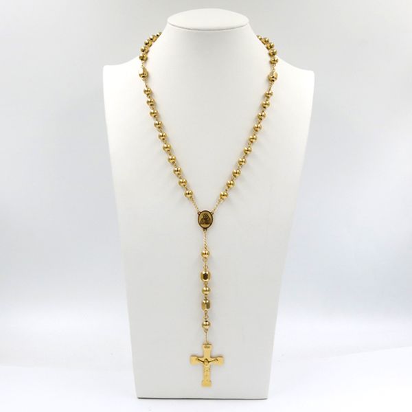 1 virgin mary rosary necklaces bead chain cross jesus pendant catholic church 316l stainless steel ball women/menjewelry, Silver
1 virgin mary rosary necklaces bead chain cross jesus pendant catholic church 316l stainless steel ball women/menjewelry, Silver