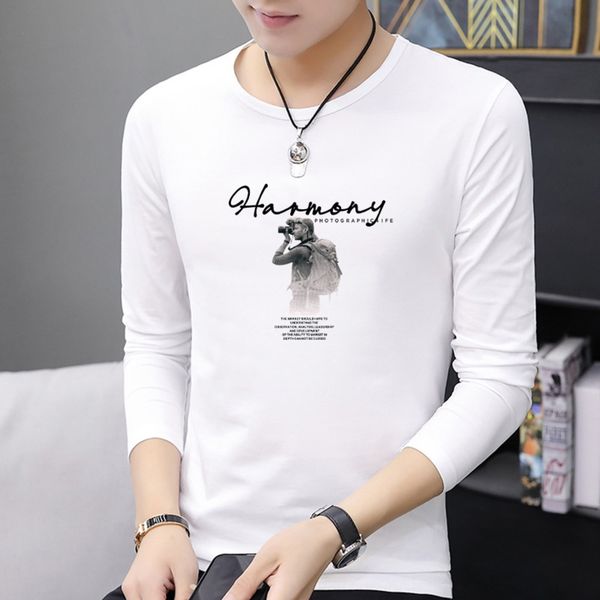 2020 new outfit outfitt-shirt student outfitspring long sleeve men's round neck slim fit t-shirt korean style long sleeve men's we, Blue 
2020 new outfit outfitt-shirt student outfitspring long sleeve men's round neck slim fit t-shirt korean style long sleeve men's we, Blue