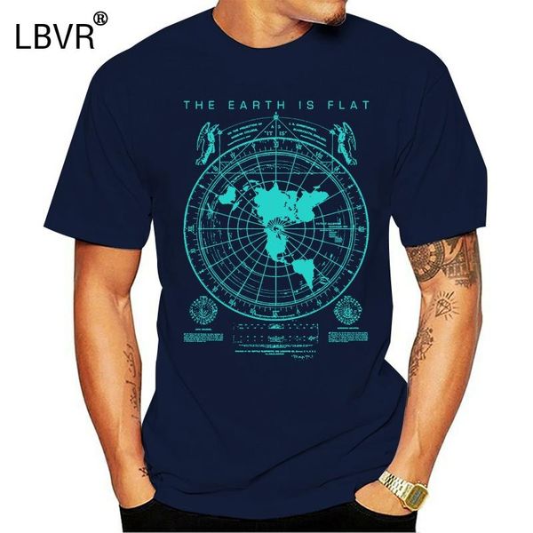 flat earth map t-shirt, earth is flat, firmament, lies, new world order, White;black