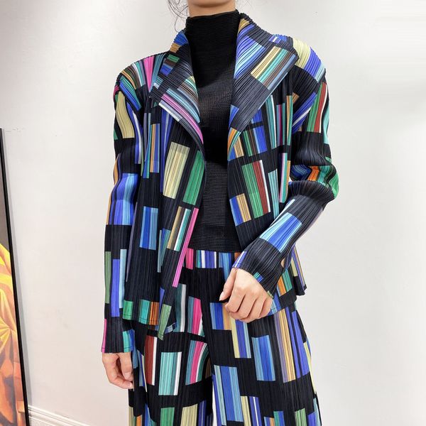 2020 spring new women's coat miyak fold geometric colorblock print fashion plus size was thin long-sleeved cardigan jacket tide, Black;brown
2020 spring new women's coat miyak fold geometric colorblock print fashion plus size was thin long-sleeved cardigan jacket tide, Black;brown