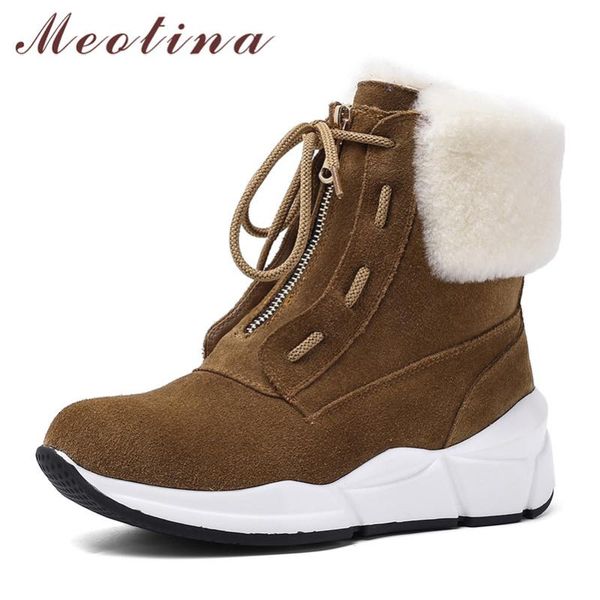 meotina cow suede high heel ankle boots women shoes real leather platform wedge heels snow boots zip lace up short winter, Black
meotina cow suede high heel ankle boots women shoes real leather platform wedge heels snow boots zip lace up short winter, Black