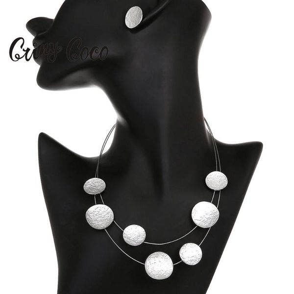 chokers cring coco simple geometric circle necklaces for women trendy white enamel multi layered collar choker alloy statement necklace, Golden;silver
chokers cring coco simple geometric circle necklaces for women trendy white enamel multi layered collar choker alloy statement necklace, Golden;silver