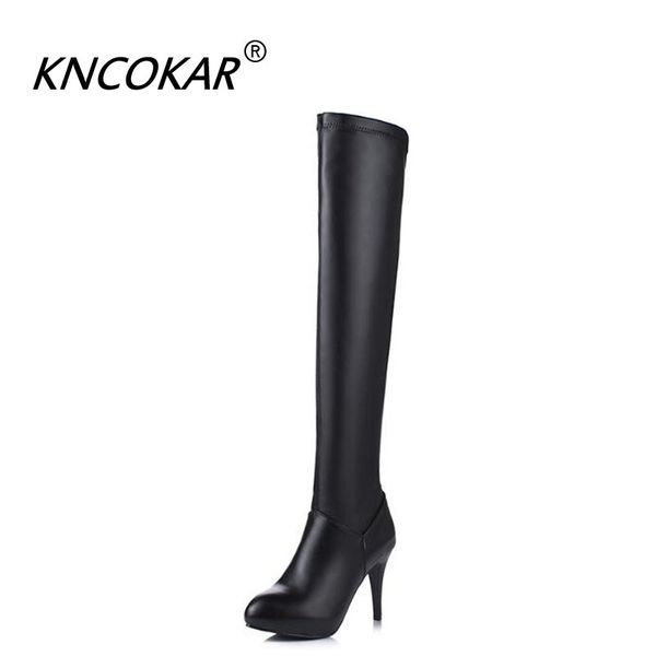 boots kncokar winter european and american solid color round head knee high stretch thin heel female, Black
boots kncokar winter european and american solid color round head knee high stretch thin heel female, Black