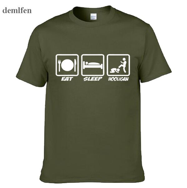 eat sleep hooligan new fashion man t-shirt cotton o neck mens short sleeve mens tshirt male tees
eat sleep hooligan new fashion man t-shirt cotton o neck mens short sleeve mens tshirt male tees