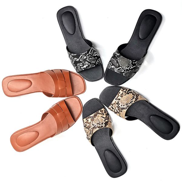 women's flat slippers women summer shoes ladies snakeskin pu leather beach non-slip casual outside female slides fashion 2020, Black
women's flat slippers women summer shoes ladies snakeskin pu leather beach non-slip casual outside female slides fashion 2020, Black