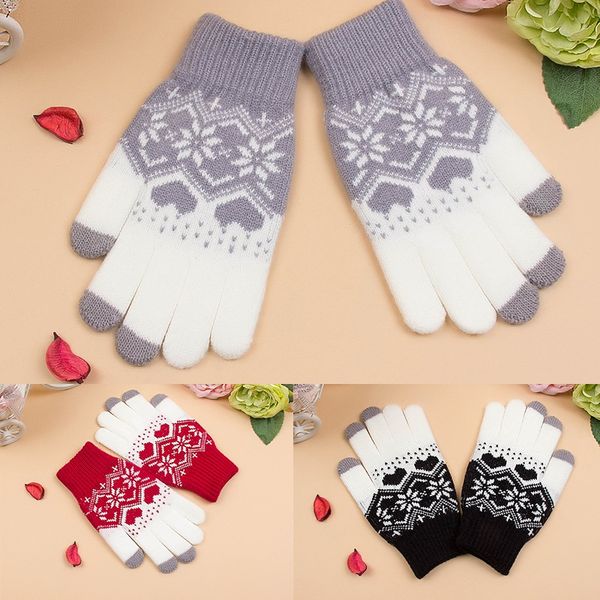 2020 winter women warm wool stretch snowflake gloves girl winter mittens accessories 1 pair h8, Blue;gray
2020 winter women warm wool stretch snowflake gloves girl winter mittens accessories 1 pair h8, Blue;gray