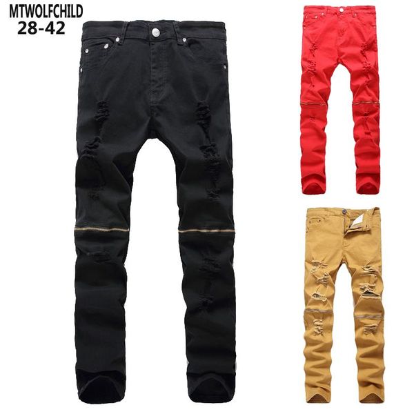 2020 new mens distressed hole jeans casual mens denim pants straight elasticity long trousers fashion jeans, Blue
2020 new mens distressed hole jeans casual mens denim pants straight elasticity long trousers fashion jeans, Blue