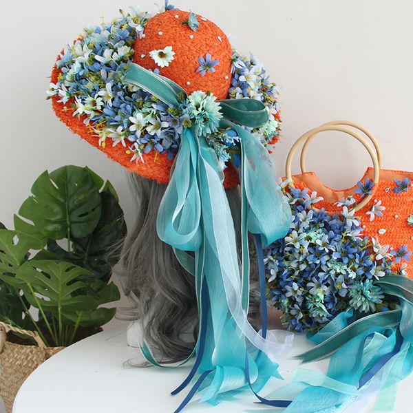 customized bohemia style women summer flower beach bag and hat suit weave rattan straw holiday casual tote handbag multicolor
customized bohemia style women summer flower beach bag and hat suit weave rattan straw holiday casual tote handbag multicolor