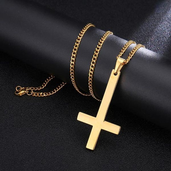 pendant necklaces 2021 western inverted cross necklace plain stainless steel fashion male jewelry, Silver
pendant necklaces 2021 western inverted cross necklace plain stainless steel fashion male jewelry, Silver