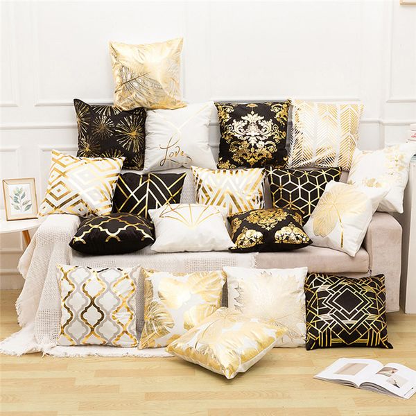 fuwatacchi black gold foil linen cushion cover leaf flowers diamond pillow cover for home chair sofa decorative pillows 45*45cm
fuwatacchi black gold foil linen cushion cover leaf flowers diamond pillow cover for home chair sofa decorative pillows 45*45cm