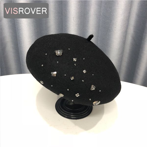 visrover woman wool winter beret female rhinestone wool cap autumn winter hat solid color women boina wholesales, Blue;gray
visrover woman wool winter beret female rhinestone wool cap autumn winter hat solid color women boina wholesales, Blue;gray