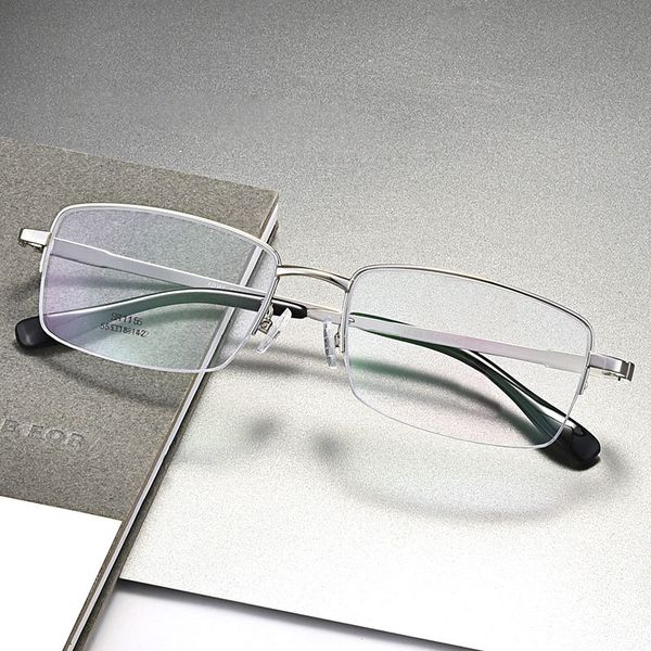 men business style half rim eye glasses alloy frame glasses nearsighted spectacles with spring hinges new arrival, Black
men business style half rim eye glasses alloy frame glasses nearsighted spectacles with spring hinges new arrival, Black
