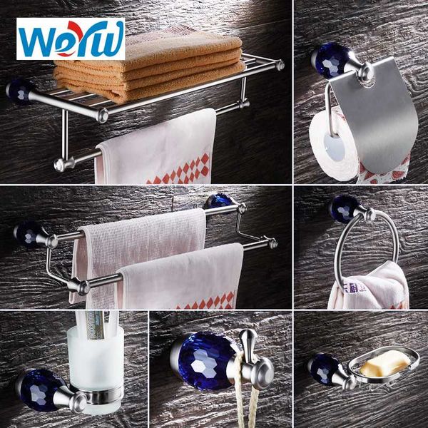 weyuu blue crystal bathroom accessories towel bars ,soap basket,robe hooks,towel ring stainless steel bathrooms hardware sets
weyuu blue crystal bathroom accessories towel bars ,soap basket,robe hooks,towel ring stainless steel bathrooms hardware sets