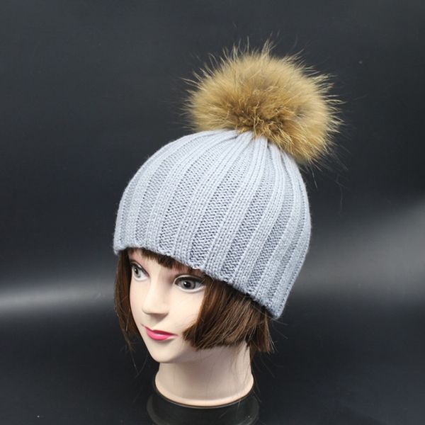 new super cute genuine raccoon fur pom pom 15cm big size hat for kids children warm lovely knitted hat fur beanies, Blue;gray
new super cute genuine raccoon fur pom pom 15cm big size hat for kids children warm lovely knitted hat fur beanies, Blue;gray