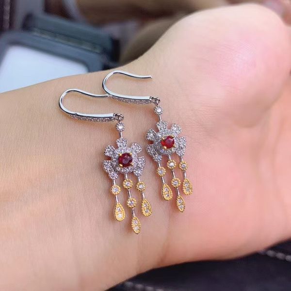 natural and real ruby earring gemstone jewelry 925 sterling silver for women earring party ring, Golden;silver
natural and real ruby earring gemstone jewelry 925 sterling silver for women earring party ring, Golden;silver