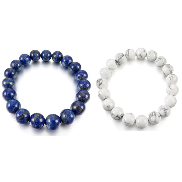 beaded, strands 2 pcs 12mm elastic energy bracelet beads link wrist stone buddha men women - white & blue, Black
beaded, strands 2 pcs 12mm elastic energy bracelet beads link wrist stone buddha men women - white & blue, Black