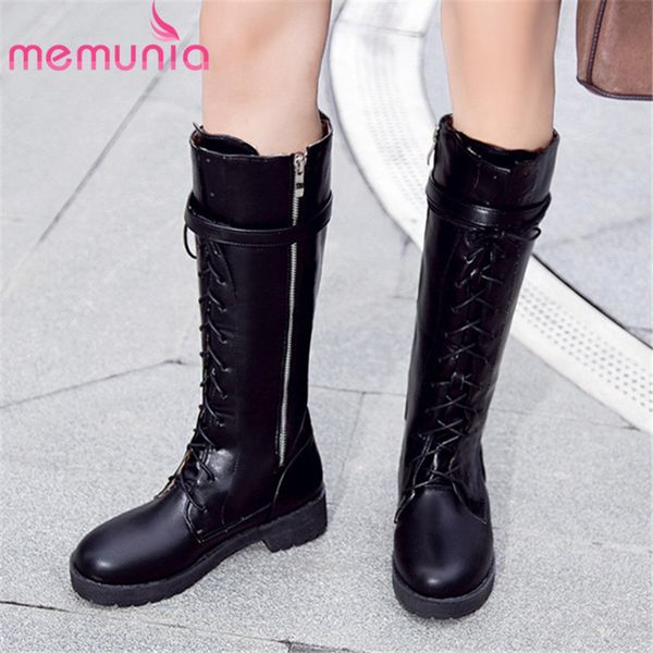 memunia 2020 new arrival knee high boots women round toe zip solid colors winter boots fashion comfortable low heel shoes woman, Black
memunia 2020 new arrival knee high boots women round toe zip solid colors winter boots fashion comfortable low heel shoes woman, Black
