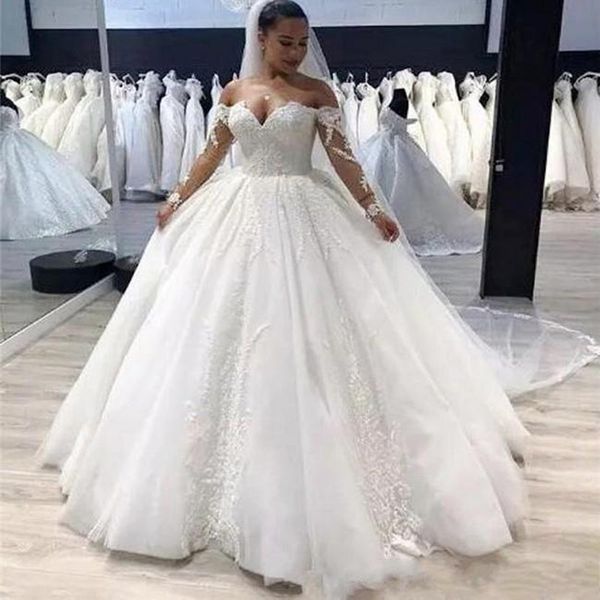 modest plus size wedding dress vintage lace appliques off shoulder long sleeves zipper back country bridal gowns vestidos de noiva, White
modest plus size wedding dress vintage lace appliques off shoulder long sleeves zipper back country bridal gowns vestidos de noiva, White