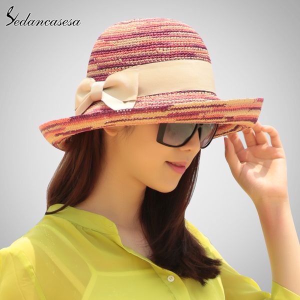 wide brim hats summer fashion women sun natural raffia straw girls beach uv protection chapeau soleil femme sw129032, Blue;gray 
wide brim hats summer fashion women sun natural raffia straw girls beach uv protection chapeau soleil femme sw129032, Blue;gray