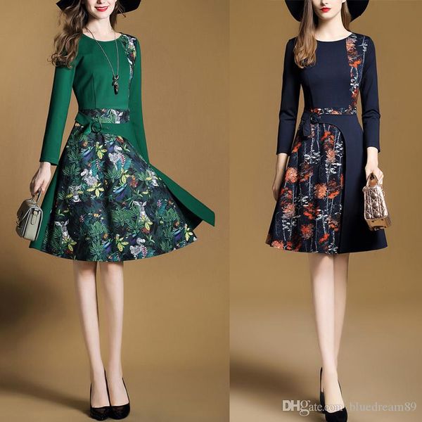 autumn and winter plus size women dresses slim was thin fashion clothes printing splicing party dress long sleeve a word dresses for womens, Black;gray
autumn and winter plus size women dresses slim was thin fashion clothes printing splicing party dress long sleeve a word dresses for womens, Black;gray