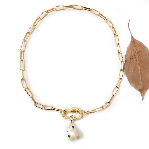 2020 new baroque pearl pendant necklace fashion punk chain gothic jewelry party banquet accessories gift for friend, Golden;silver
2020 new baroque pearl pendant necklace fashion punk chain gothic jewelry party banquet accessories gift for friend, Golden;silver