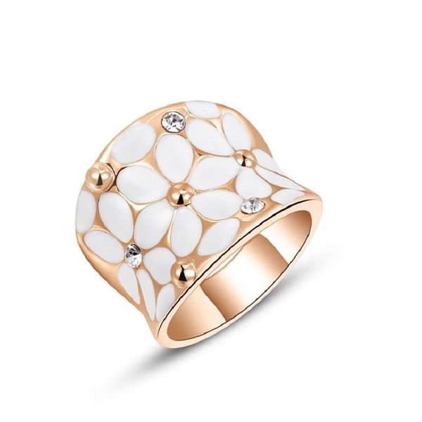 cluster rings boako vintage austrian crystal flower white enamel wedding ring rose gold color love wide engagement bridal jewelry z2, Golden;silver
cluster rings boako vintage austrian crystal flower white enamel wedding ring rose gold color love wide engagement bridal jewelry z2, Golden;silver