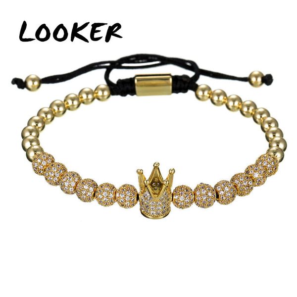 beaded, strands fashion simple bead bracelet micro-inlaid zircon copper drill ball crown hand-woven adjustable bracelets hand rope, Black
beaded, strands fashion simple bead bracelet micro-inlaid zircon copper drill ball crown hand-woven adjustable bracelets hand rope, Black