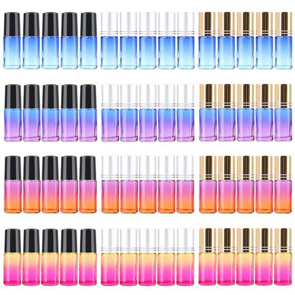 storage bottles & jars drop 5pcs 5ml gradient color thick glass roll on essential oil empty parfum roller ball travel use necessaries
storage bottles & jars drop 5pcs 5ml gradient color thick glass roll on essential oil empty parfum roller ball travel use necessaries