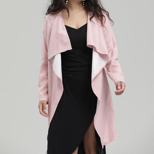 women's fall streetwear trench hipster europe and the united states collage long sleeve lapel slim shape coat windbreaker, Tan;black 
women's fall streetwear trench hipster europe and the united states collage long sleeve lapel slim shape coat windbreaker, Tan;black