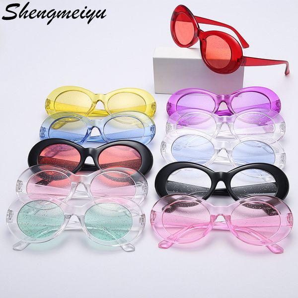 sunglasses trending candy colors women oval fashion men glitter transparent red yellow green purple glasses uv400, White;black
sunglasses trending candy colors women oval fashion men glitter transparent red yellow green purple glasses uv400, White;black