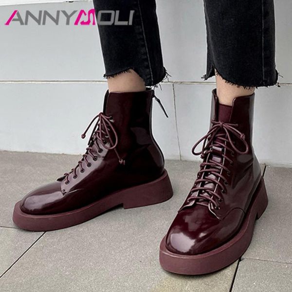annymoli genuine leather flats platform motorcycle boots ankle boots women shoes zip cross tied ladies short autumn winter, Black
annymoli genuine leather flats platform motorcycle boots ankle boots women shoes zip cross tied ladies short autumn winter, Black