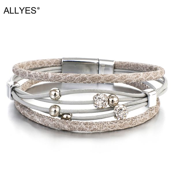 tennis allyes genuine leather bracelets for women fashion 2021 bohemian crystal beads multilayer wrap bracelet bangles female jewelry, Golden;silver
tennis allyes genuine leather bracelets for women fashion 2021 bohemian crystal beads multilayer wrap bracelet bangles female jewelry, Golden;silver