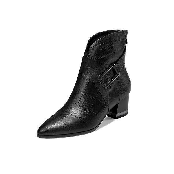 new women basic boots cow leather autumn winter ladies shoes med heels punk party dancing shoes woman pumps, Black
new women basic boots cow leather autumn winter ladies shoes med heels punk party dancing shoes woman pumps, Black