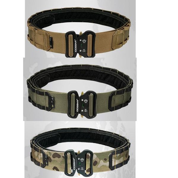 waist support tactical cs 2 inches outdoor army fighter belt black hunting shooter double layer hard material, Black;gray
waist support tactical cs 2 inches outdoor army fighter belt black hunting shooter double layer hard material, Black;gray