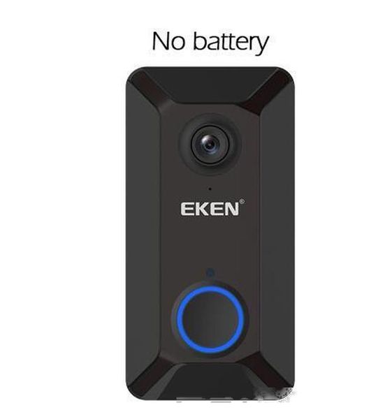 2020-eken v6 wifi doorbell smart wireless 720p video camera cloud storage door bell cam waterproof home security house bell black
2020-eken v6 wifi doorbell smart wireless 720p video camera cloud storage door bell cam waterproof home security house bell black