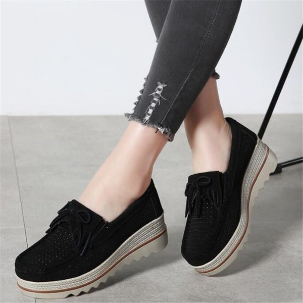 new autumn women shoes platform shoes suede genuine leather ladies casual loafers slip on platform size 35-42 6cm, Black
new autumn women shoes platform shoes suede genuine leather ladies casual loafers slip on platform size 35-42 6cm, Black
