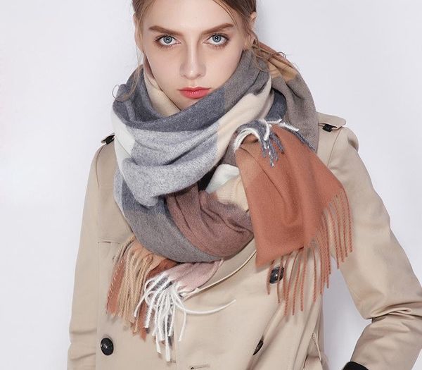 designer scarf autumn and winter new cashmere plaid scarf women fashion warm large shawl, Blue;gray
designer scarf autumn and winter new cashmere plaid scarf women fashion warm large shawl, Blue;gray