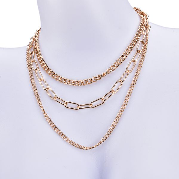 women girl simple fashion choker necklace multi layer statement trendy neck collar jewelry gold silver color, Golden;silver
women girl simple fashion choker necklace multi layer statement trendy neck collar jewelry gold silver color, Golden;silver