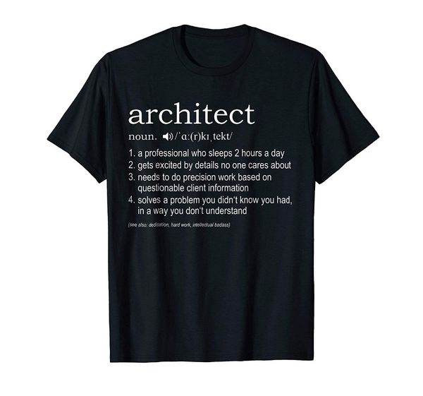 2020 cotton tee shirts for men architect definition t-shirt - funny tshirt for architects
2020 cotton tee shirts for men architect definition t-shirt - funny tshirt for architects