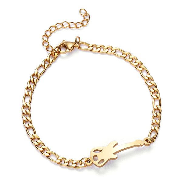 new fashion guitar stainless steel bracelet music series bracelet jewelry gift for women man, Black
new fashion guitar stainless steel bracelet music series bracelet jewelry gift for women man, Black