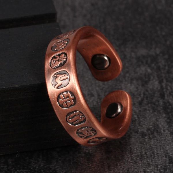 cluster rings vinterly finger ring men vintage 12 constellation health magnetic arthritis pure copper open cuff adjustable jewelry, Golden;silver
cluster rings vinterly finger ring men vintage 12 constellation health magnetic arthritis pure copper open cuff adjustable jewelry, Golden;silver