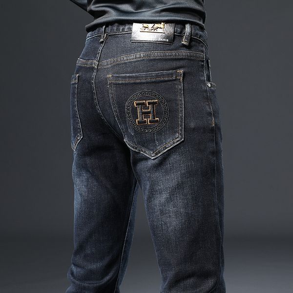 lightjeans men's 2020 autumn new slim feet elastic black jeans wear outfit student outfit gray korean style trendy student wear embroid, Blue
lightjeans men's 2020 autumn new slim feet elastic black jeans wear outfit student outfit gray korean style trendy student wear embroid, Blue