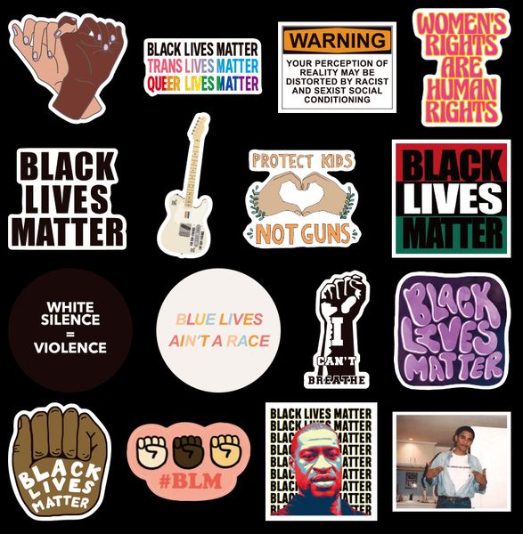 50pcs black lives matter right defense blm stickers pack non-random car bike luggage sticker lapskateboard motor water bottle decal
50pcs black lives matter right defense blm stickers pack non-random car bike luggage sticker lapskateboard motor water bottle decal