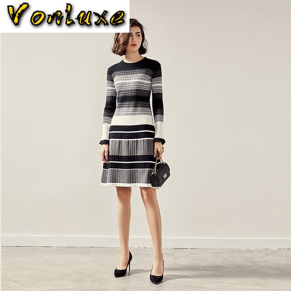 sweater dress women 2020 autumn winter new vintage striped slim knitted dresses a-line midi pullover lady robe pull clothing, Black;gray
sweater dress women 2020 autumn winter new vintage striped slim knitted dresses a-line midi pullover lady robe pull clothing, Black;gray