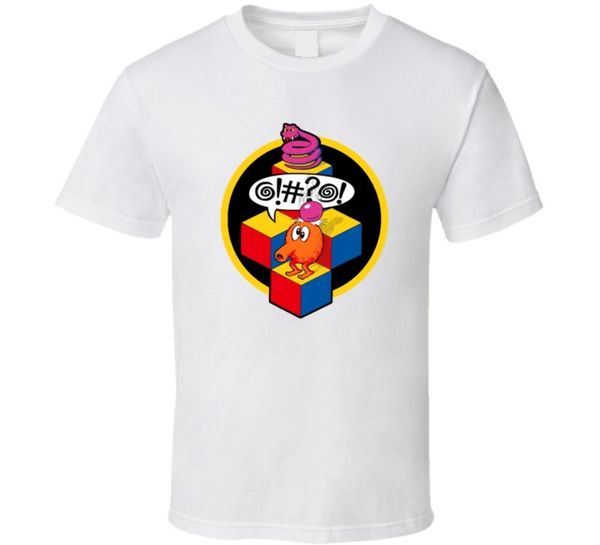 q-bert, t-shirt, arcade, video, game, gaming, classic, retro, 80's, fun cartoon t shirt men new fashion tshirt free