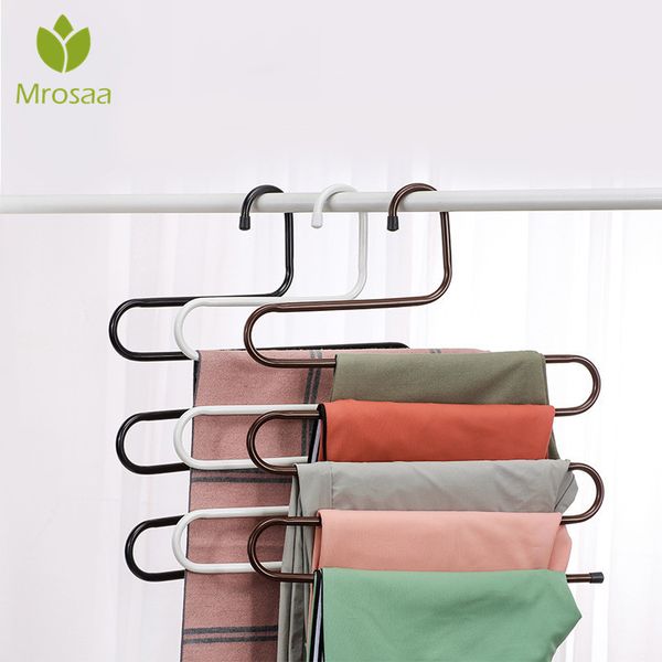 hangers & racks stainless steel wardrobe storage s type pants trousers hanger multi layers clothing towel rack closet space saver
hangers & racks stainless steel wardrobe storage s type pants trousers hanger multi layers clothing towel rack closet space saver
