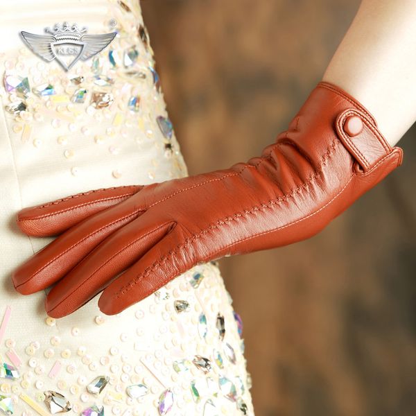 klss brand genuine leather women gloves goatskin gloves wrist buckle elegant lady sheepskin glove trend w860, Blue;gray
klss brand genuine leather women gloves goatskin gloves wrist buckle elegant lady sheepskin glove trend w860, Blue;gray