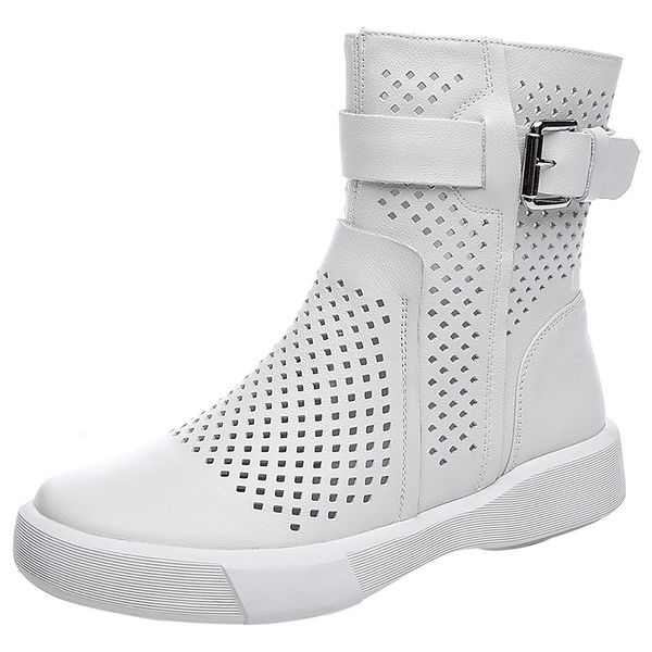 dress shoes sandals women's leather 2021 spring summer hollow breathable soft casual boots flat bottom high help hole cool, Black
dress shoes sandals women's leather 2021 spring summer hollow breathable soft casual boots flat bottom high help hole cool, Black